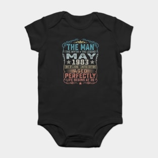 36th Birthday Gifts Fun The Man Myth Legend May 1983 Baby Bodysuit